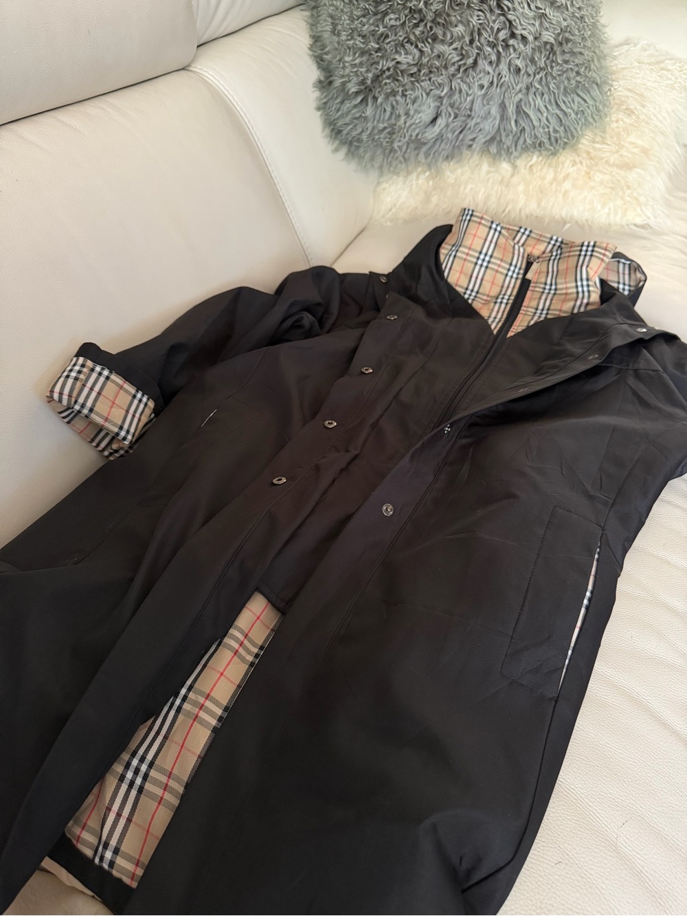 Burberry Check Lining Lightweight Trenchcoat